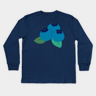 Simple Blueberries Kids Long Sleeve T-Shirt